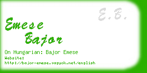 emese bajor business card